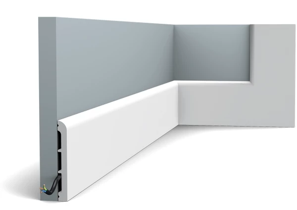 SX184-RAL9003 Orac Decor gładka malowana listwa przypodłogowa - estetyczne listwy